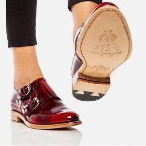 The Office Of Angela Scott Mr. Colin Double-Monk Oxfords Shoes Scarlett Red